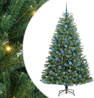 vidaXL kunstmatige kerstboom groen 180 cm PVC en metaal