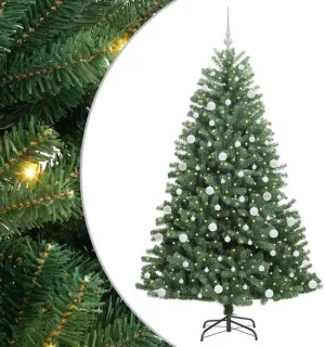 vidaXL kunstmatige kerstboom groen 180 cm PVC en metaal