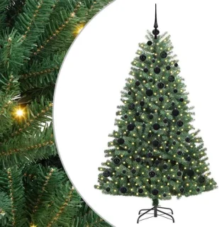 vidaXL kunstmatige kerstboom groen 180 cm PVC en metaal