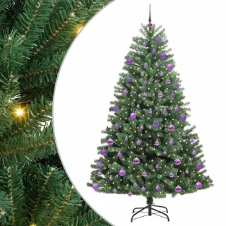 vidaXL Kunstmatige kerstboom groen 180 cm PVC en metaal