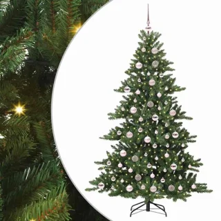 vidaXL kunstmatige kerstboom groen 180 cm PVC en staal