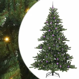 vidaXL Kunstmatige kerstboom groen 240 cm PVC en staal