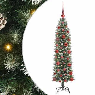 vidaXL kunstmatige kerstboom groen en wit 120 cm