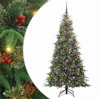vidaXL Kunstmatige kerstboom hinged 180 cm PE en PVC