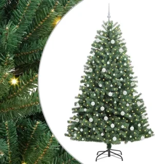 vidaXL kunstmatige kerstboom hinged 210 cm