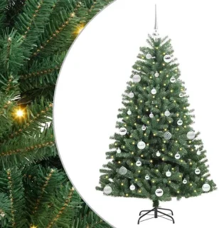 vidaXL Kunstmatige kerstboom hinged groen 150 cm