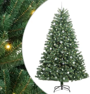 vidaXL Kunstmatige kerstboom hinged groen 240 cm