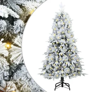 vidaXL kunstmatige kerstboom met 150 led groen 120 cm PE en PVC