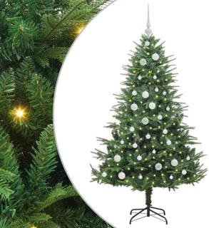 vidaXL kunstmatige kerstboom met ballenset - 150 cm