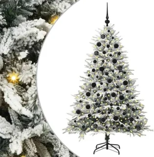 vidaXL kunstmatige kerstboom met ballenset - groen - 180 cm