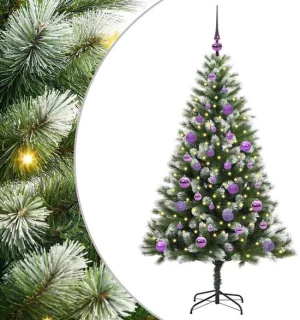 vidaXL kunstmatige kerstboom met gevlokte sneeuw
