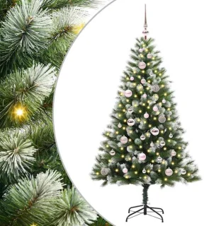 vidaXL kunstmatige kerstboom met gevlokte sneeuw
