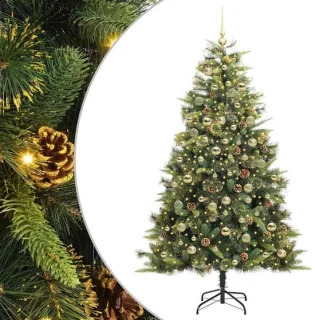 vidaXL kunstmatige kerstboom met kegels 180 cm