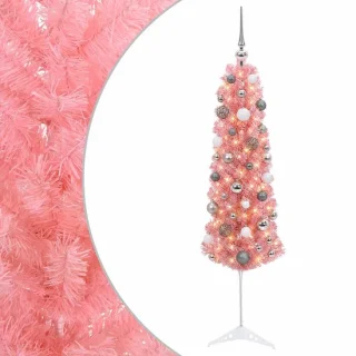 vidaXL kunstmatige kerstboom met kerstballen 150 cm