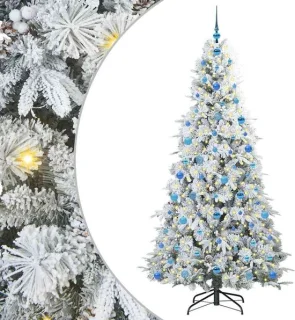 vidaXL kunstmatige kerstboom met scharnieren, 210 cm