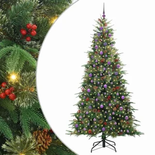 vidaXL kunstmatige kerstboom met scharnieren, groen, 240 cm