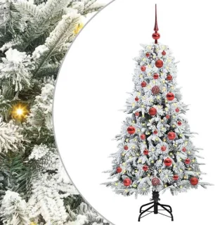 vidaXL kunstmatige kerstboom wit 120 cm van PE en PVC