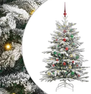 vidaXL Kunstmatige kerstboom wit 150 cm PE en PVC