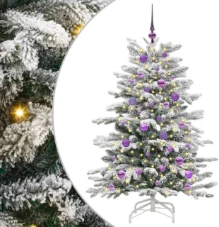 vidaXL kunstmatige kerstboom wit 150 cm PE en PVC