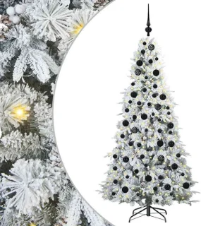 vidaXL Kunstmatige kerstboom wit 180 cm PE en PVC