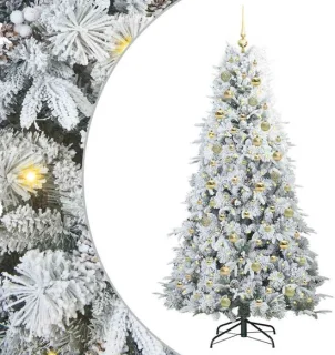 vidaXL kunstmatige kerstboom wit 180 cm PE en PVC