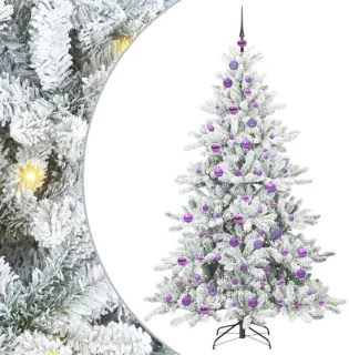 vidaXL Kunstmatige kerstboom wit 180 cm PVC en staal