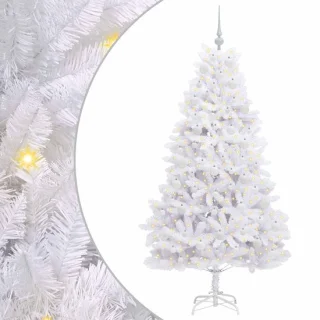 vidaXL kunstmatige kerstboom, wit, 180 cm