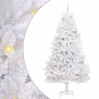 vidaXL Kunstmatige kerstboom wit 210 cm