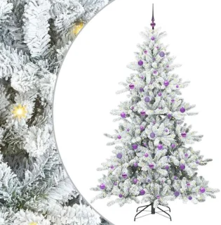 vidaXL kunstmatige kerstboom wit 210 cm
