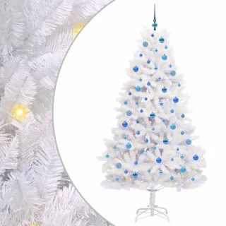 vidaXL kunstmatige kerstboom wit 210 cm