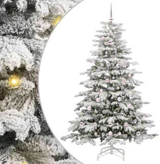 vidaXL kunstmatige kerstboom wit 210 cm PE en PVC