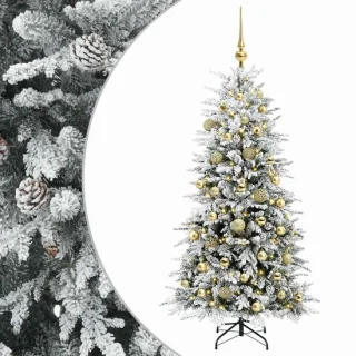 vidaXL kunstmatige kerstboomhengsel van PE en PVC, 150 cm
