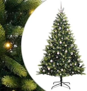 vidaXL kunstmatige scharnierende kerstboom 210 cm