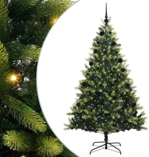 vidaXL kunstmatige scharnierende kerstboom 210 cm
