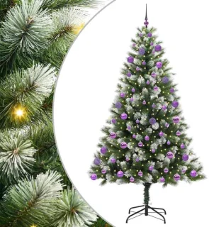 vidaXL kunstmatige scharnierende kerstboom