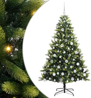 vidaXL kunstmatige scharnierende kerstboom groen 180 cm