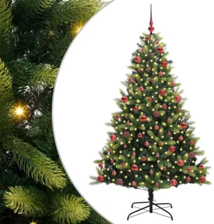 vidaXL kunstmatige scharnierende kerstboom groen 180 cm
