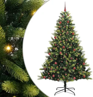 vidaXL kunstmatige scharnierende kerstboom groen 210 cm
