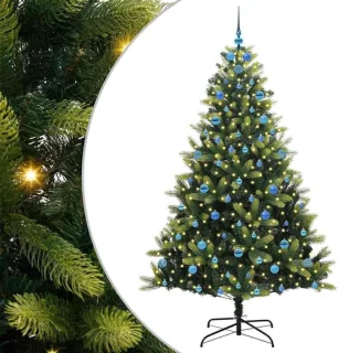 vidaXL kunstmatige scharnierende kerstboom groen 210 cm