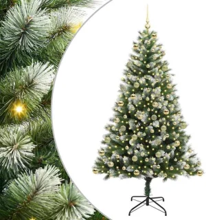 vidaXL kunstmatige scharnierende kerstboom