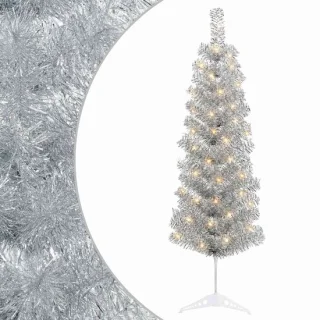 vidaXL kunstmatige slanke kerstboom 150 cm