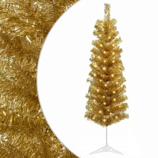 vidaXL Kunstmatige slanke kerstboom 150 cm