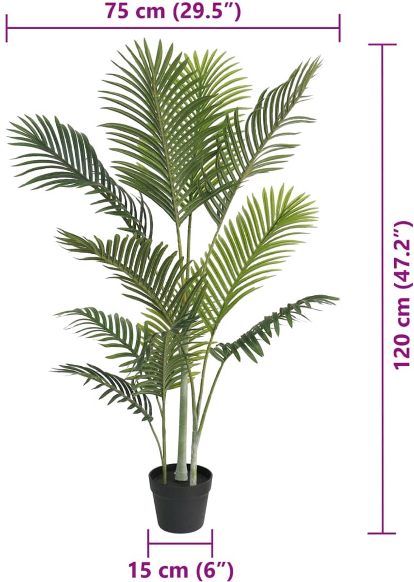 vidaXL Kunstpalmboom 120 cm groen