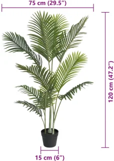 vidaXL Kunstpalmboom 120 cm groen