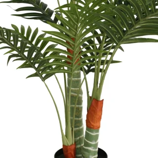 vidaXL Kunstpalmboom 3 stammen 120 cm groen