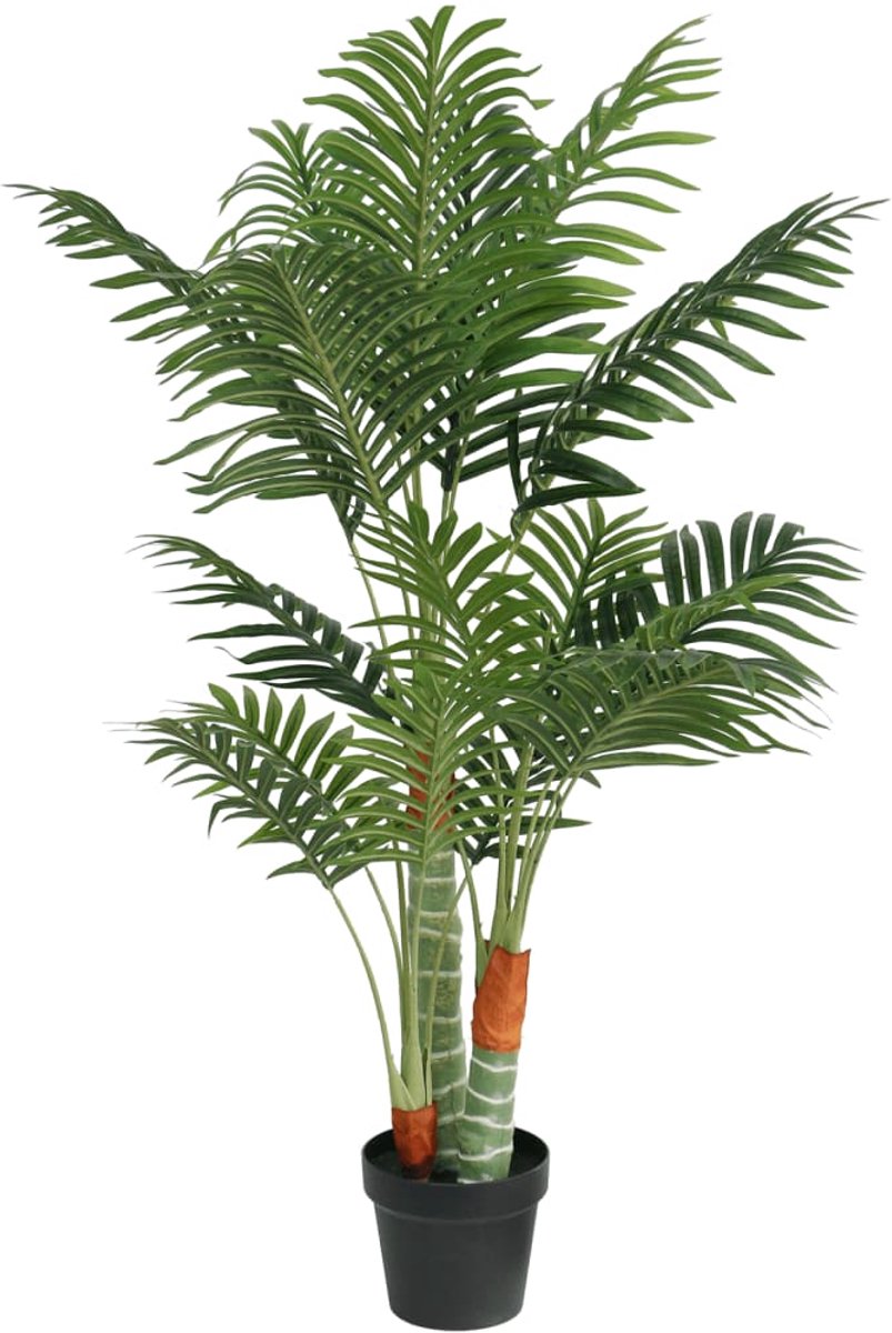 vidaXL Kunstpalmboom 3 stammen 120 cm groen