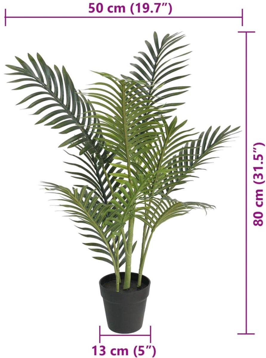 vidaXL Kunstpalmboom 80 cm groen