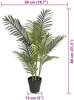 vidaXL Kunstpalmboom 80 cm groen