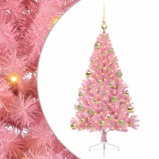 vidaXL kunststof kerstboom roze 120 cm