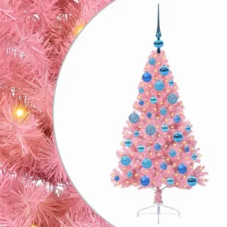 vidaXL kunststof kerstboom roze 120 cm